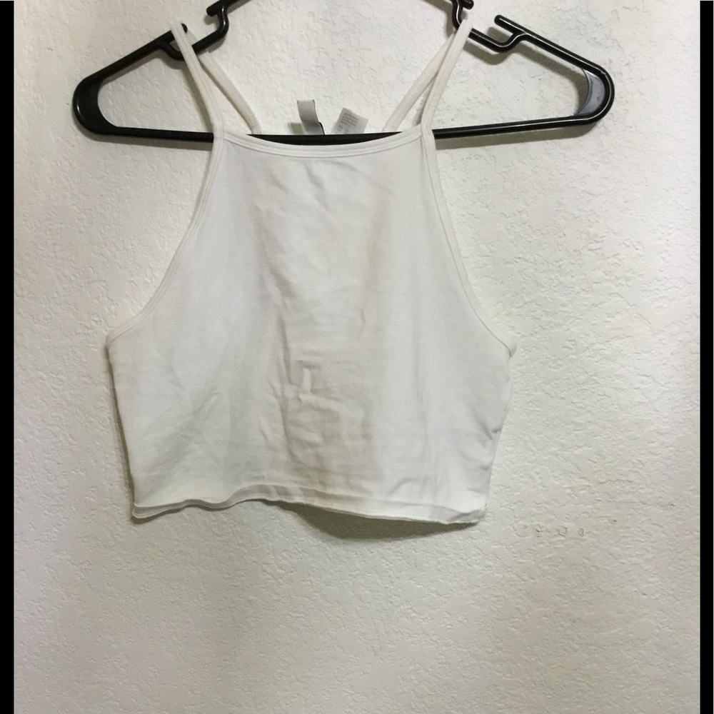 Cropped white cami